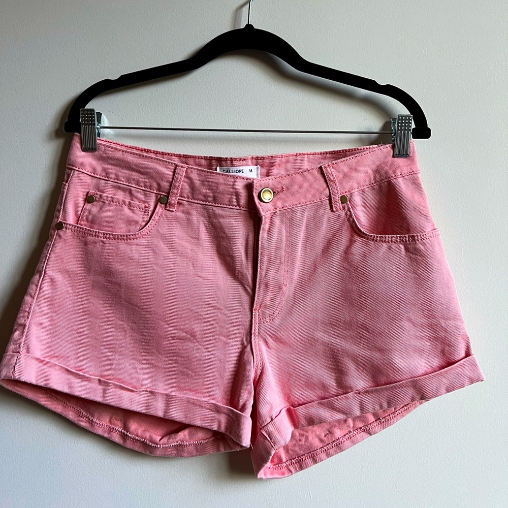 Pacsun Pink jean mom Shorts